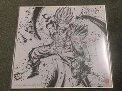 一番くじ ドラゴンボール H賞 色紙 孫悟空＆孫悟飯 墨絵 親子かめはめ波