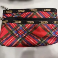 LeSportsac チェック柄ポーチ