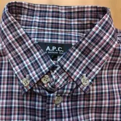 A.P.C. チェック柄 ボタンダウン 長袖シャツのサムネイル