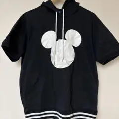 ミッキーマウス プリント フード付きパーカー