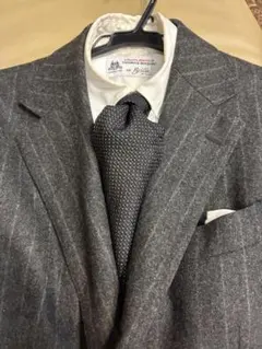 BIGLIDUE ダークグレー ドットネクタイ