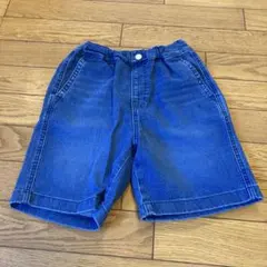 ユニクロ　キッズ デニムハーフパンツ ブルー