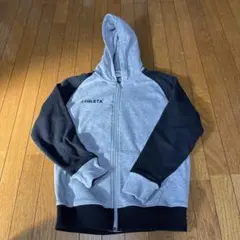 ATHLETA フルジップ パーカー グレー/ブラック