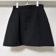 ミニスカート　台形　ブラック　ペチコート付き