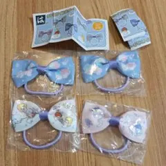 はま寿司　リトルツインスターズ　リボンヘアゴム　キキララ