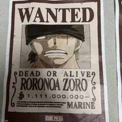 ONE PIECE ロロノア・ゾロ 手配書 ポスター