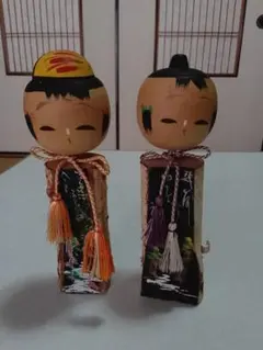 伝統的なこけし人形ペアで♥️