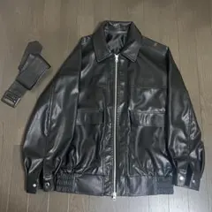 【送料無料】ブラック 合成皮革ジャケット Sサイズ レディース
