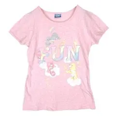 2222【ケアベア】Tシャツ ヴィンテージ カットソー 半袖 ピンク M