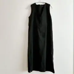 ジュエヌ　ワンピース　ノースリーブ　ジャンバースカート　黒　Ｖネック　M