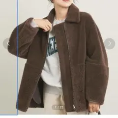 BEAUTY&YOUTHボア×フェイクムートン リバーシブルブルゾン -2WAY