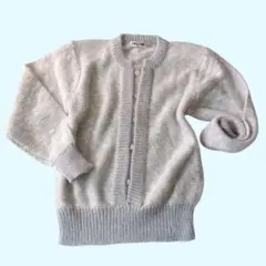 セーター　水色 ニット　レトロ かわいい古着 春コーデ　M