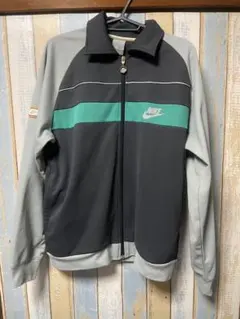 希少☆ナイキ ワンポイントロゴ スウッシュ バイカラー トラックジャケット M