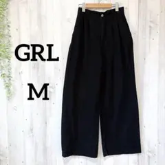 GRL グレイル　ハイウエストワイドパンツ　ブラック　Mサイズ