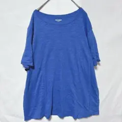 OLD NAVY 半袖Tシャツ スラブ ショート丈 レイヤード リラックス 青のサムネイル