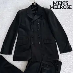 【MEN'S MELROSE】ダブルスーツ セットアップ 黒ストライプ サイズ4