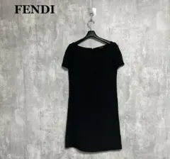 美品✨FENDI ズッカ柄ブラックミニワンピース 半袖 黒 S 2025年最新】Fendi レディース ミニワンピースの人気アイテム