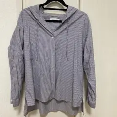 AMERICAN HOLIC フード付きストライプシャツ L