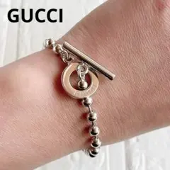 美品 GUCCI グッチ ブレスレット トグル ボールチェーン シルバー925