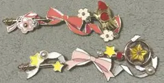 しまむら 全2種　カードキャプターさくら　封印の杖　星の杖　ブローチ　CLAMP