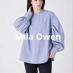 Mila Owen ミラオーウェン　Mストライプ パフスリーブ ブラウス 長袖のサムネイル