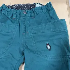 BREEZE 緑色 ペンギン刺繍 パンツ 140