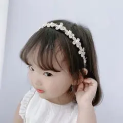 【訳あり】カチューシャ こども ベビー キッズ 子供 花 パール