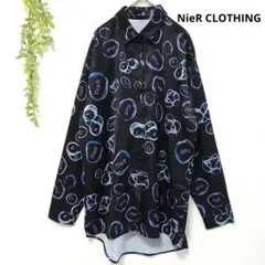 ニーアクロージング ロゴプリント シャツ バブル柄 大きいサイズ フリーサイズ