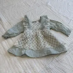 Cottoli グリーンのブラウス 80サイズ