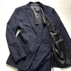 GU ジーユー セットアップ ストライプ L XL ネイビー 大きめサイズ