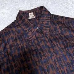 美品 HERMES エルメス Hロゴ総柄 シルク100%ドレスシャツ Hボタンのサムネイル
