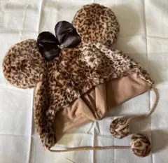 ディズニー　ミニー　ファンキャップ　ヒョウ柄