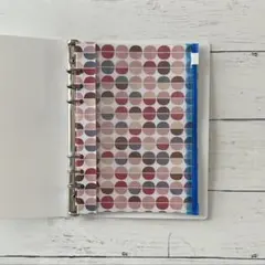 A5 6穴 システム手帳リフィル インデックス 5山 収納袋付 北欧柄