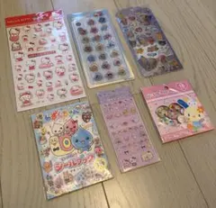 日焼けキティ ウサハナ しずくちゃん チェゴシム シール 6点セット