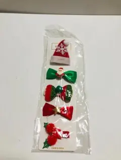 クリスマス ヘアピン 5個セット 赤・緑 ヘアアクセサリー