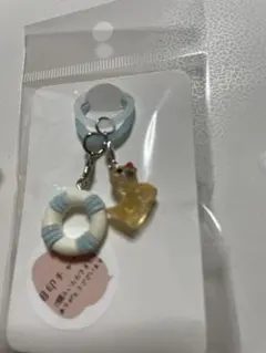 目印チャーム 2個セット 浮き輪 アヒル