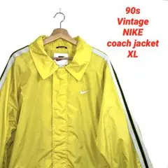 90s vintage NIKE ナイキ　 コーチジャケット　イエロー　XL
