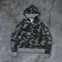 ポロラルフローレン カモ 迷彩 ジップパーカー y2k archive 短丈 L