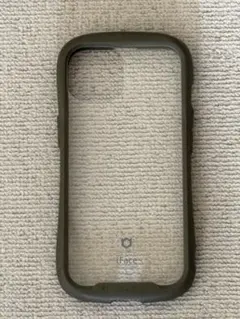 iFace ハードケース クリア/カーキ　iPhone14
