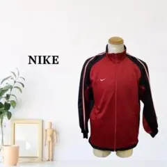 zC1966【M】NIKE ジャージ トラックジャケット ジップアップ ロゴ刺繍のサムネイル