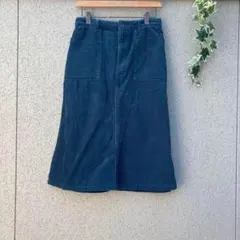 【Daily Topics】M♡コーデュロイスカート ゴムウエスト スリット
