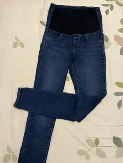 マタニティ スキニーパンツ ダークブルー