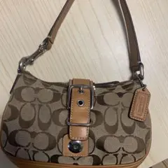 COACH コーチ シグネチャー ハンドバッグ ブラウン系　レア