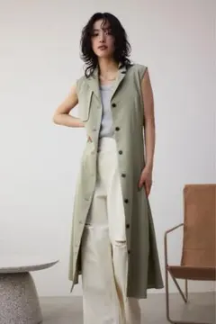 【新品タグ付】AZUL BY MOUSSY アズール リネンライクジレワンピース