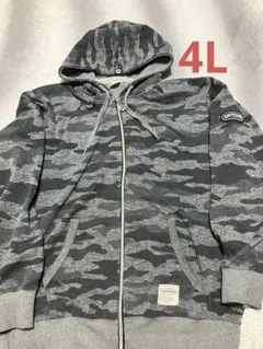 OUTDOOR 迷彩柄 ジップアップパーカー 4Lのサムネイル