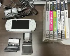 PSP本体3台＋ソフト多数＋純正ACアダプター付き】まとめ売り ジャンク 