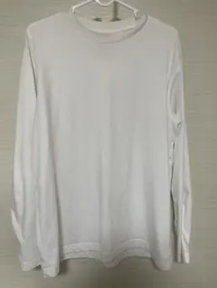 無印良品 紳士　天竺編みクルーネック長袖Ｔシャツ　白Lサイズ