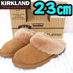 【新品】カークランド　ムートン　スリッパ　23㎝　シアリング　羊革　コストコ