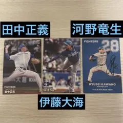 北海道日本ハムファイターズ　プロ野球チップス　伊藤大海　河野竜生　田中正義