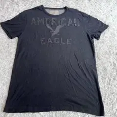 アメリカンイーグル　ロゴ　Tシャツ　ブラック　L